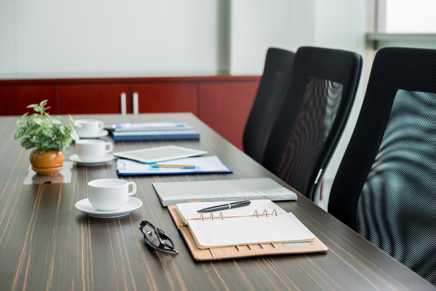 Business meeting setup